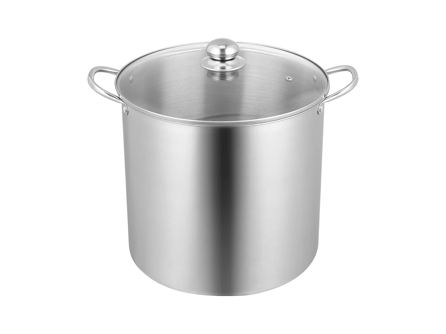 Panela para Conservas SucceBuy 19,86 L com Suporte, em Aço Inoxidável para Banho-Maria com Duas Alças e Tampa de Vidro, Adequada para Todos