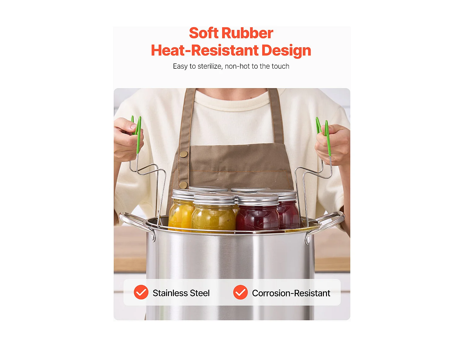 Marmite à Conserves SucceBuy 19,86 L avec Support, en Acier Inoxydable pour Bain-Marie avec Double Poignée et Couvercle en Verre, Adaptée à Tous