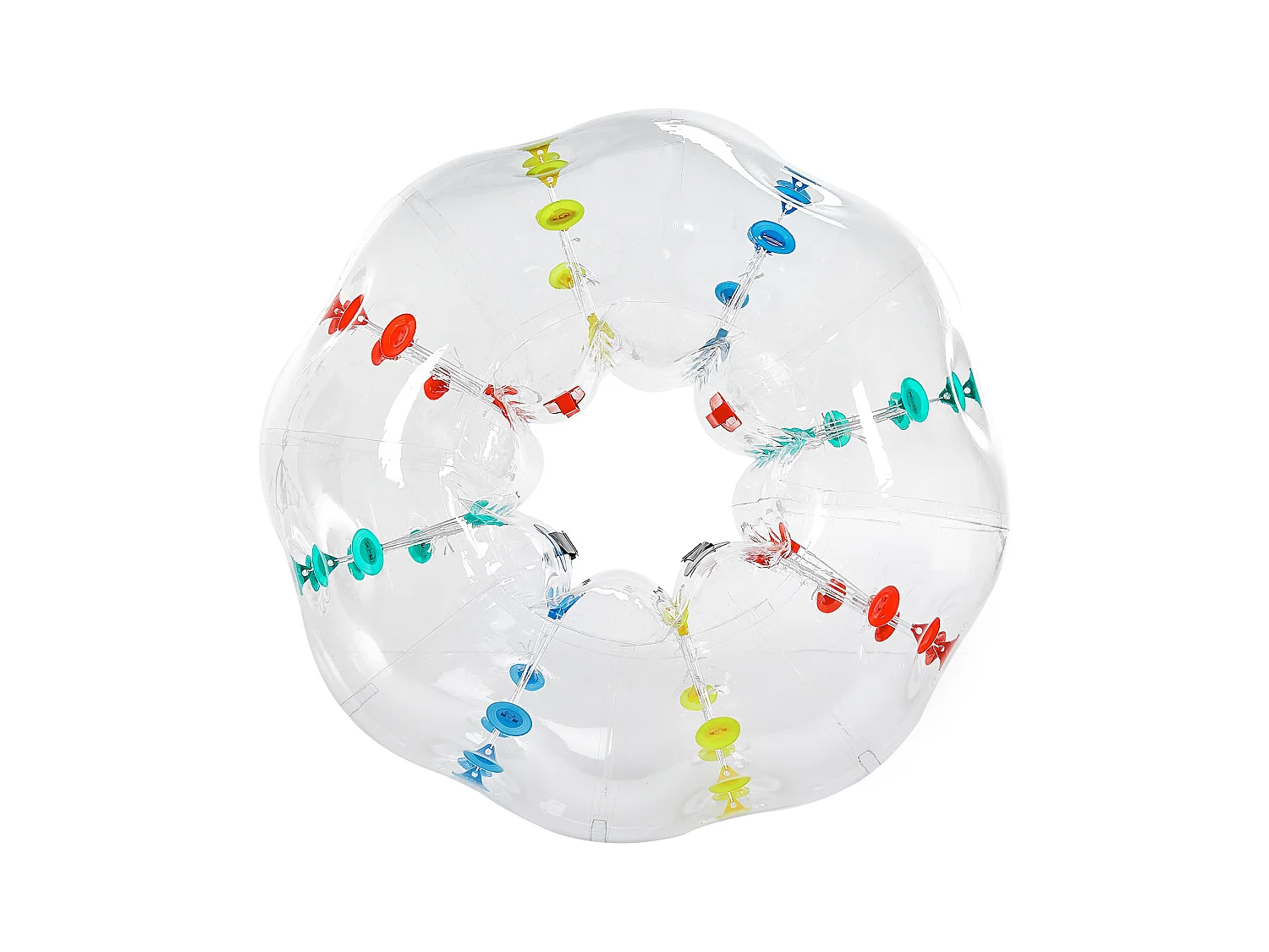 Bulle Gonflable SucceBuy Ballon Pare-Chocs Gonflable (1 Pièce) 1.5 m, Ballon en PVC de 0.08cm d'Épaisseur pour Jeux d'Équipe, Parc et Cour, Multicolore