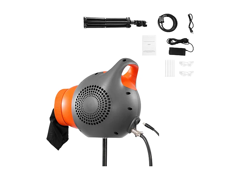 Machine à Mousse SucceBuy 120 W, avec Trépied, pour Jardin, Piscine, Événements en Plein Air, Anniversaires, Fêtes et Autres Événements, Gris et Orange