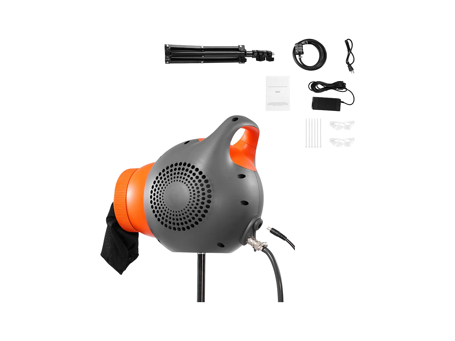 Machine à Mousse SucceBuy 120 W, avec Trépied, pour Jardin, Piscine, Événements en Plein Air, Anniversaires, Fêtes et Autres Événements, Gris et Orange