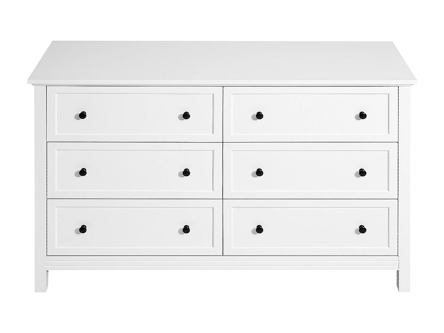 Comò a 6 Cassetti SucceBuy, Legno, Sistema Scorrevole/Antiribaltamento, Stile Retrò Minimalista, Mobile TV/Armadio, Soggiorno/Camera da Letto/Ingresso, Bianco