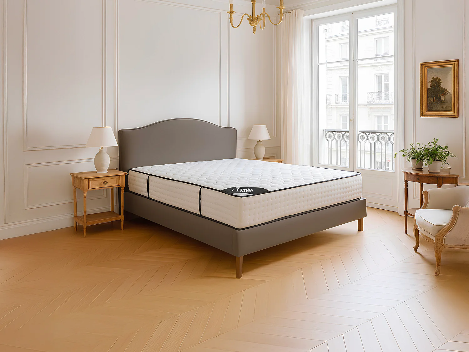 Matelas 160 x 200 cm ressorts ensachés 7 zones et mémoire de forme ép.22cm - LUREAN de YSMÉE