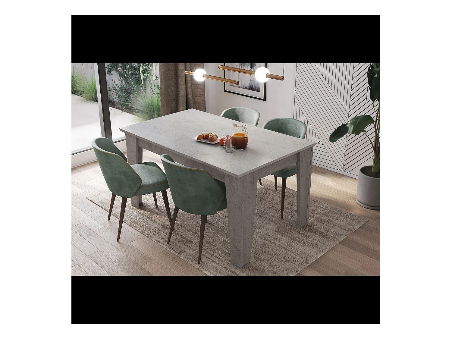 Tavolo da Pranzo Allungabile Da 140 A 200 Cm Gambe a Spillo Design Moderno 8 Posti Estensibile Guide In Metallo Cucina Salotto Soggiorno Grigio
