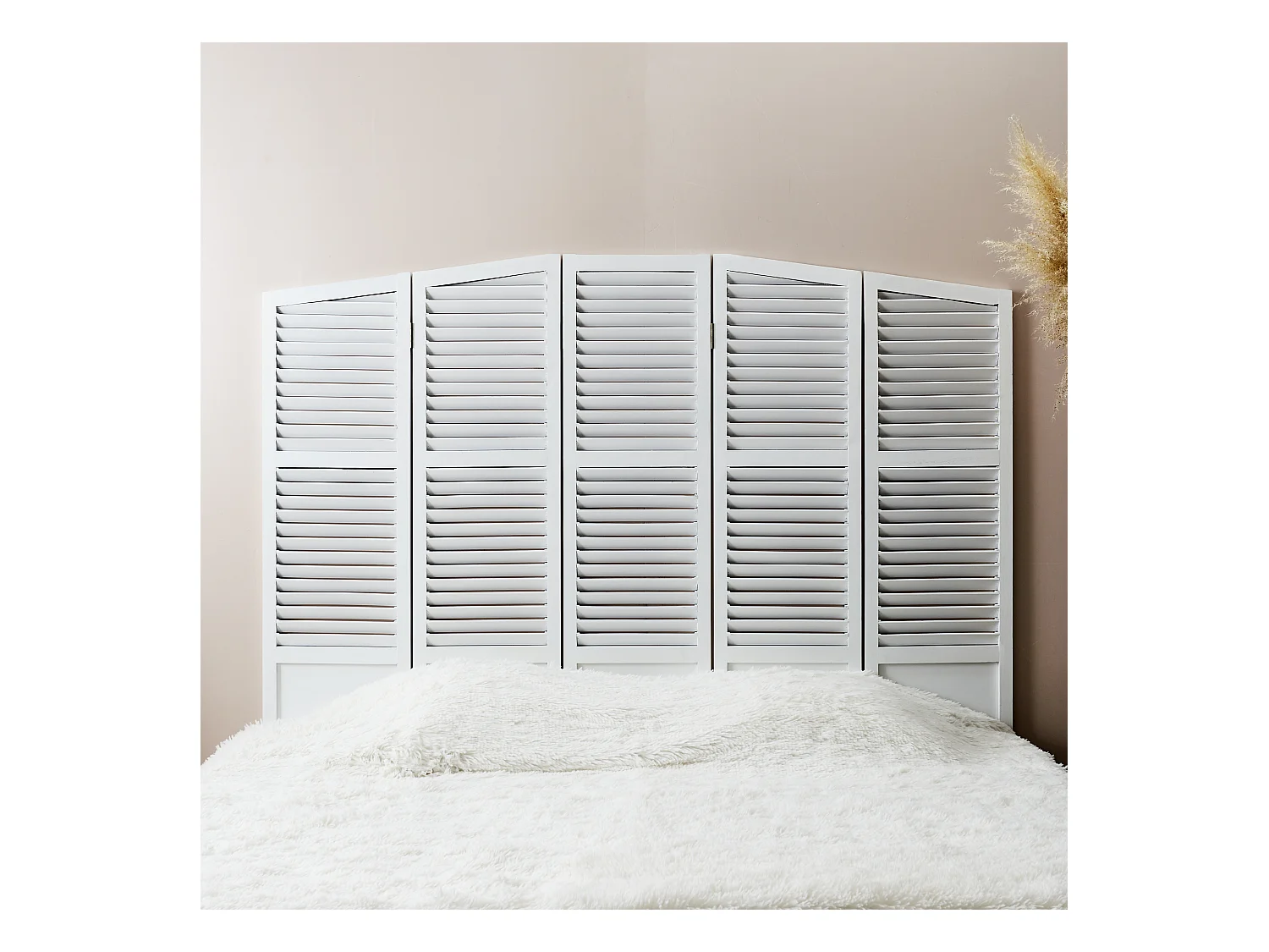 Tete De Lit Persienne 160x130cm Blanc