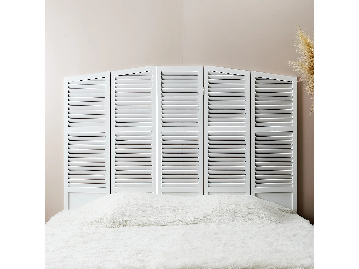 Tete De Lit Persienne 160x130cm Blanc