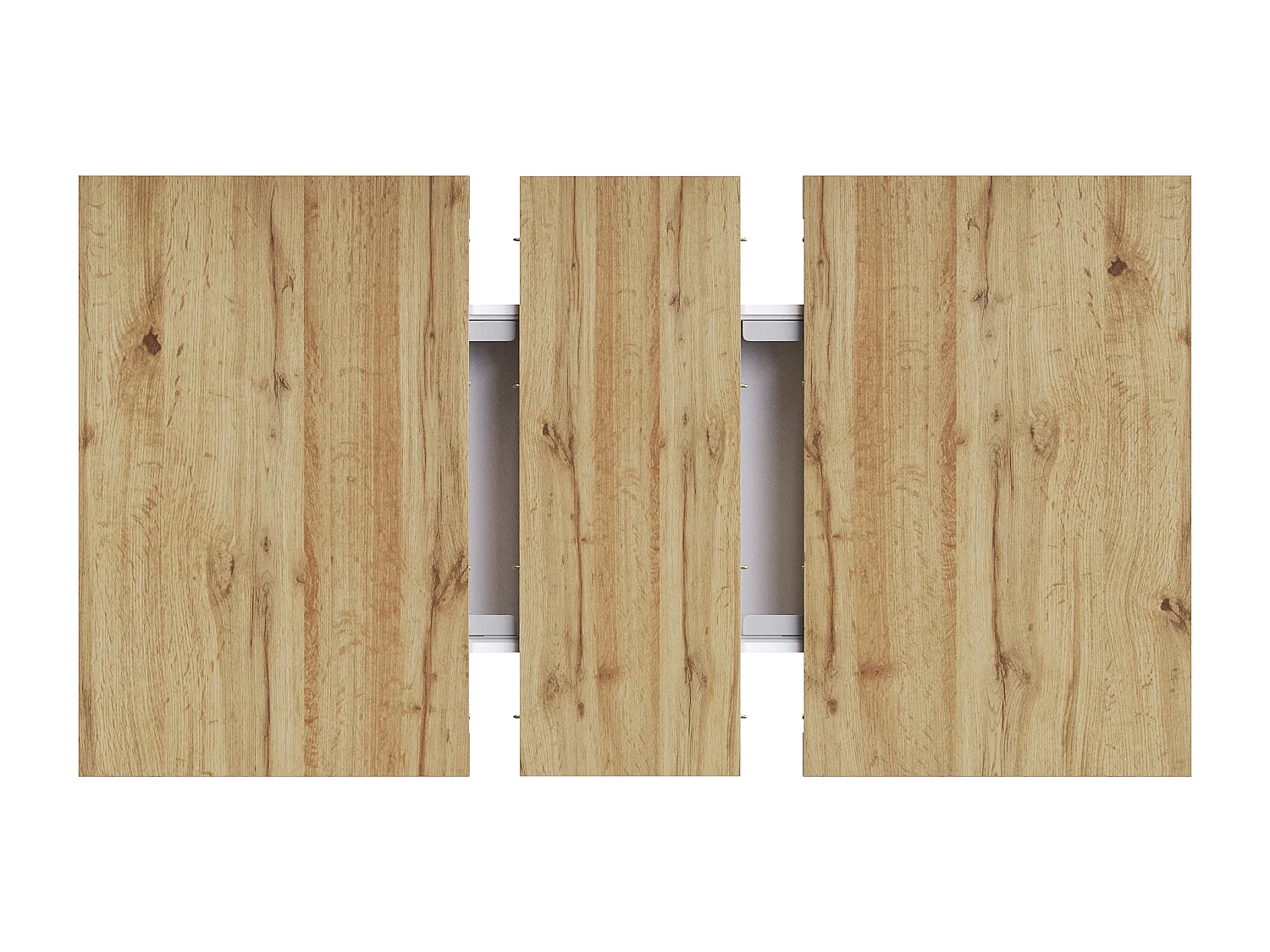 Stół rozsuwany 110-140×80 cm - dla 4-6 osób - z 1 drzwiami i 2 szufladami - biały