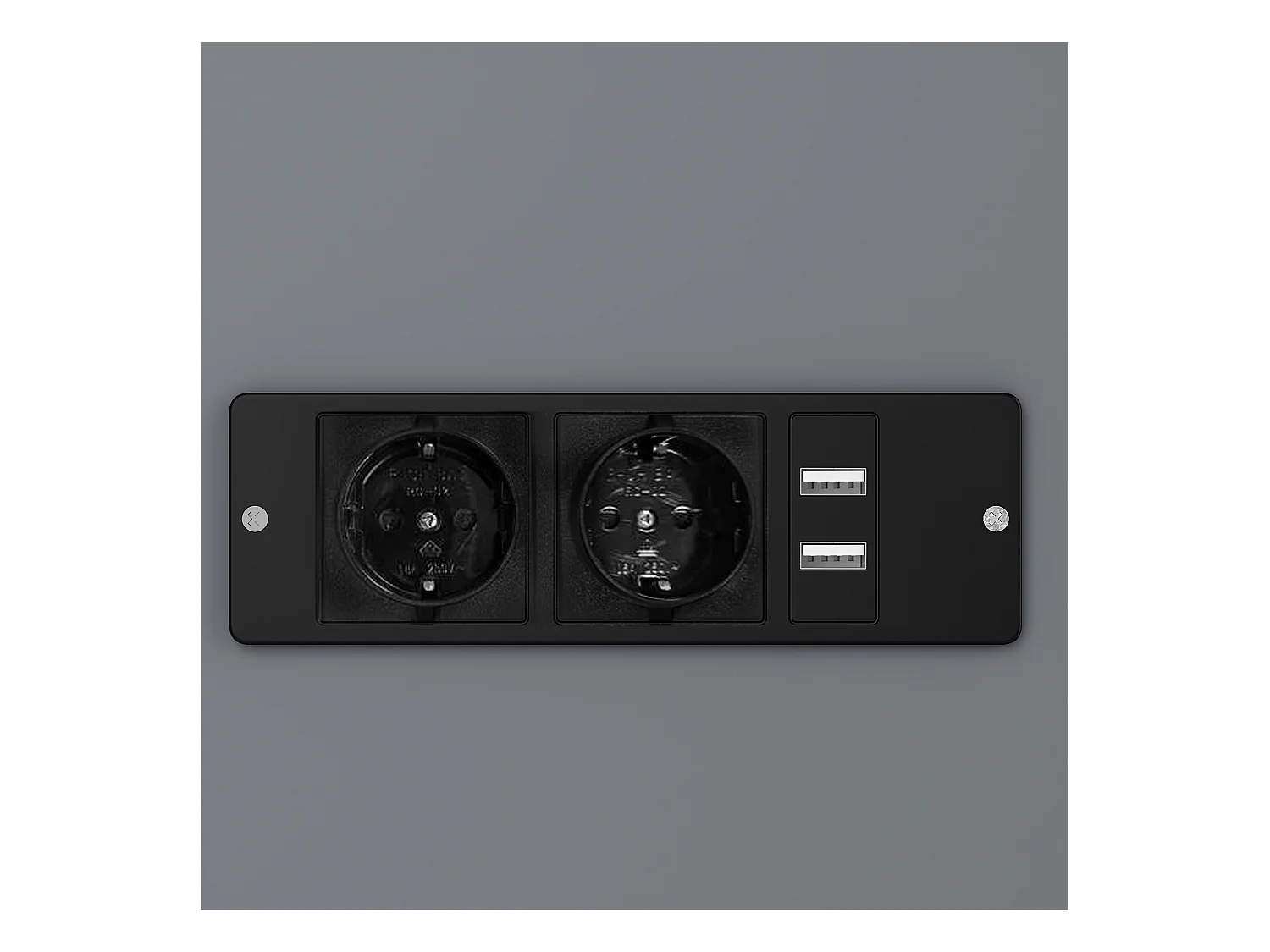 Lit escamotable 140 x 200 cm - avec prise USB et prise secteur - Gris (matelas non inclus)