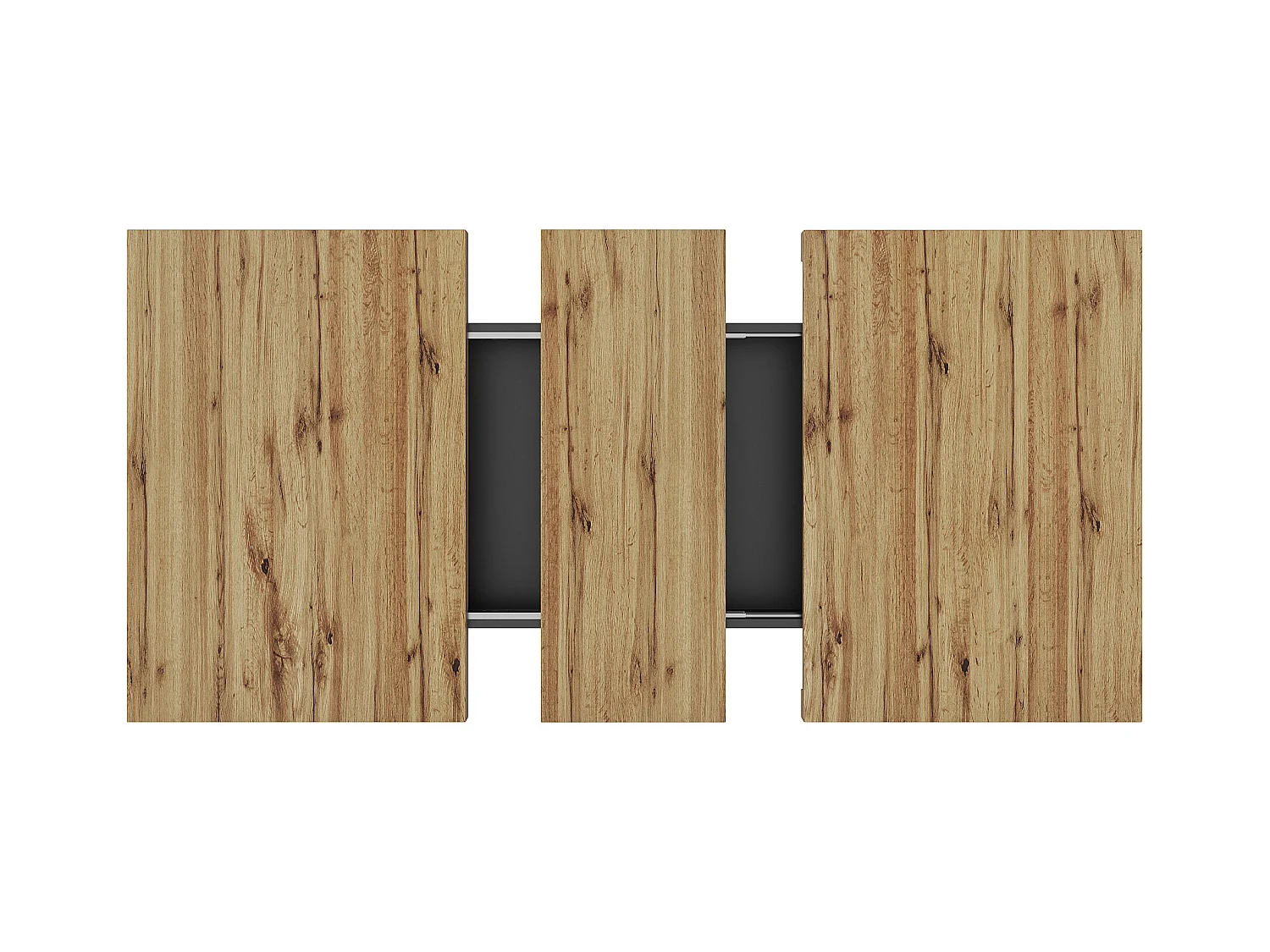 Table à manger extensible 110-140×80cm - 4-6 personne - 1 porte et 2 tiroirs - Style moderne - Noir