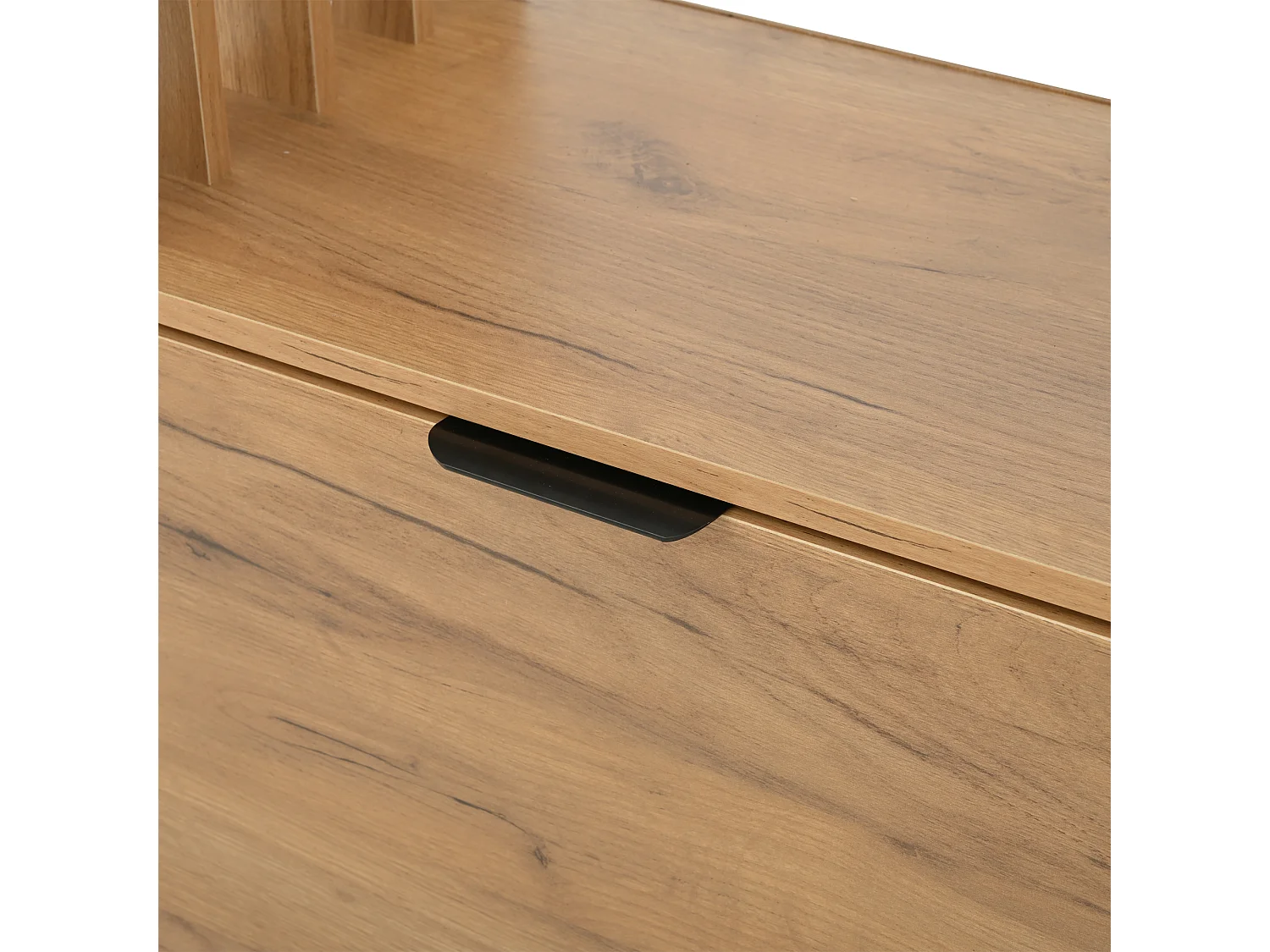 Eingangsgarderobenset 100×33×190 cm - mit Schuhschrank - mit Spiegel - 2 Türen - Spanplatte - natur