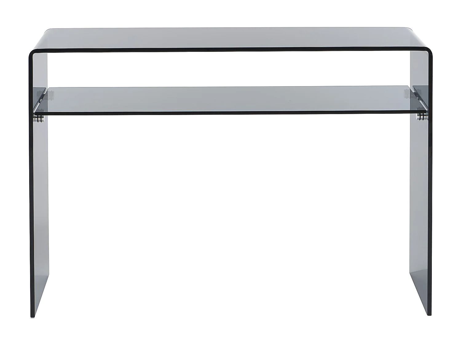 Console avec 1 niche en verre trempé - Anthracite - STILEOS