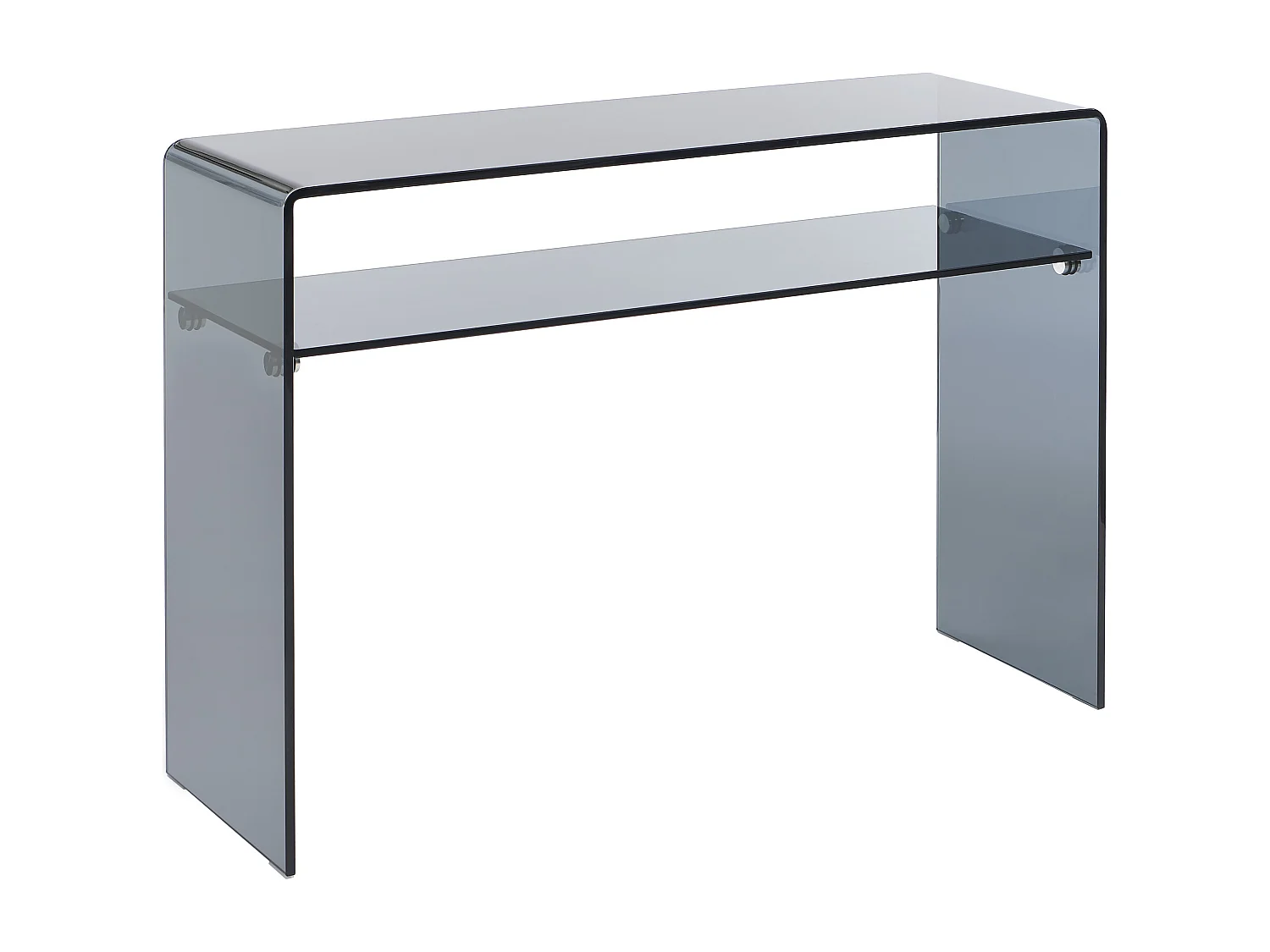 Console avec 1 niche en verre trempé - Anthracite - STILEOS