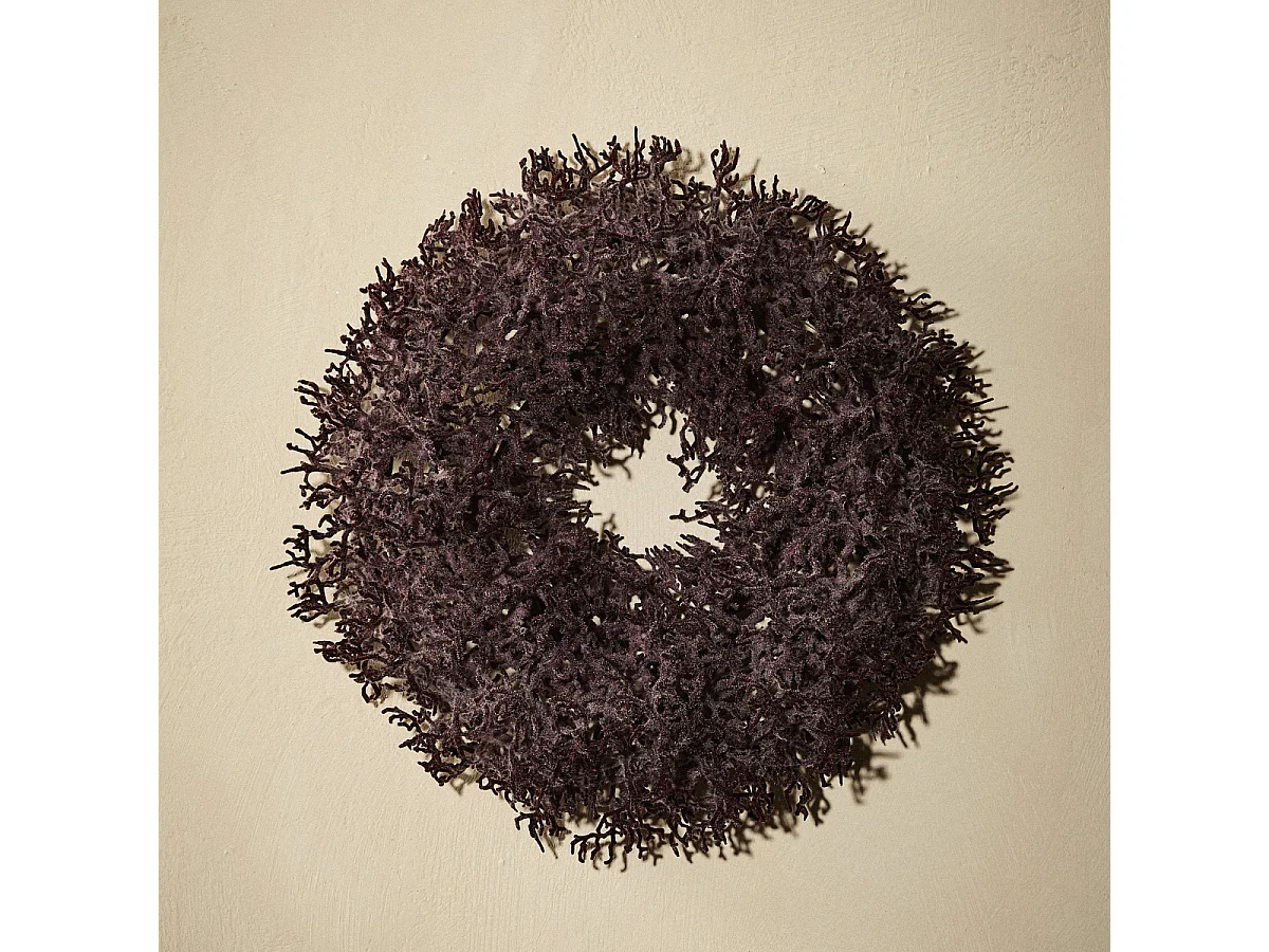 Couronne de Noël de Branchages Artificiels Violets - Violet / 30 cm