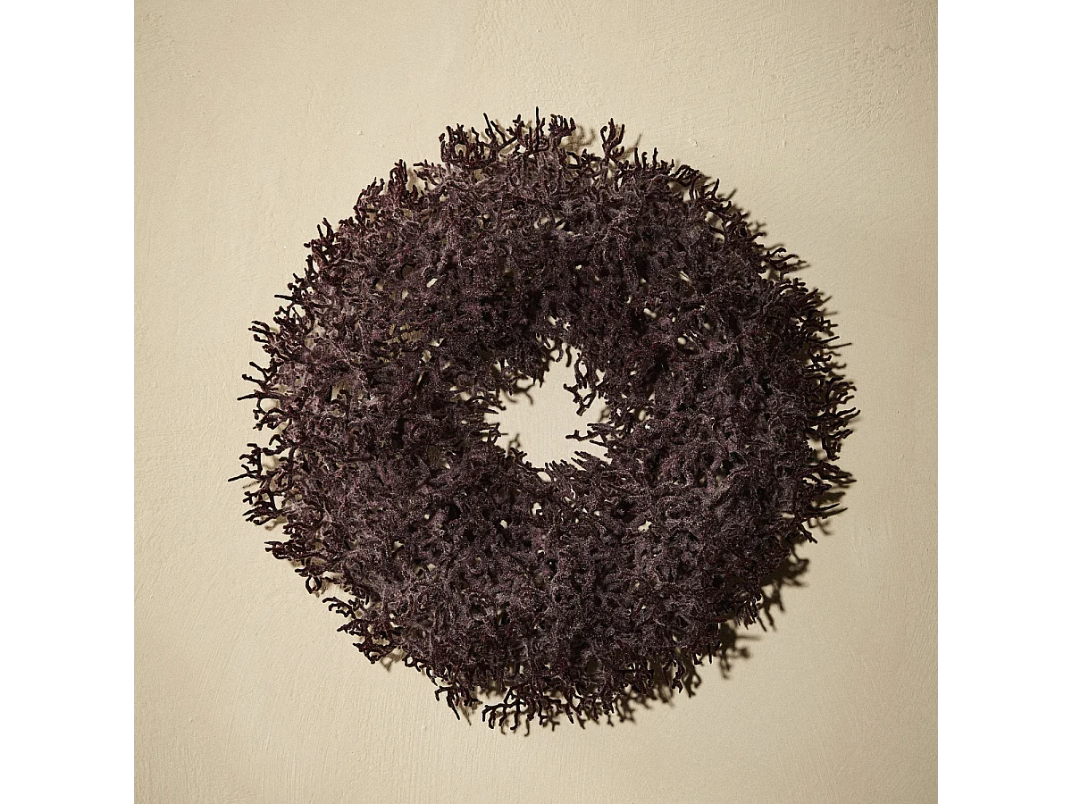 Couronne de Noël de Branchages Artificiels Violets - Violet / 30 cm