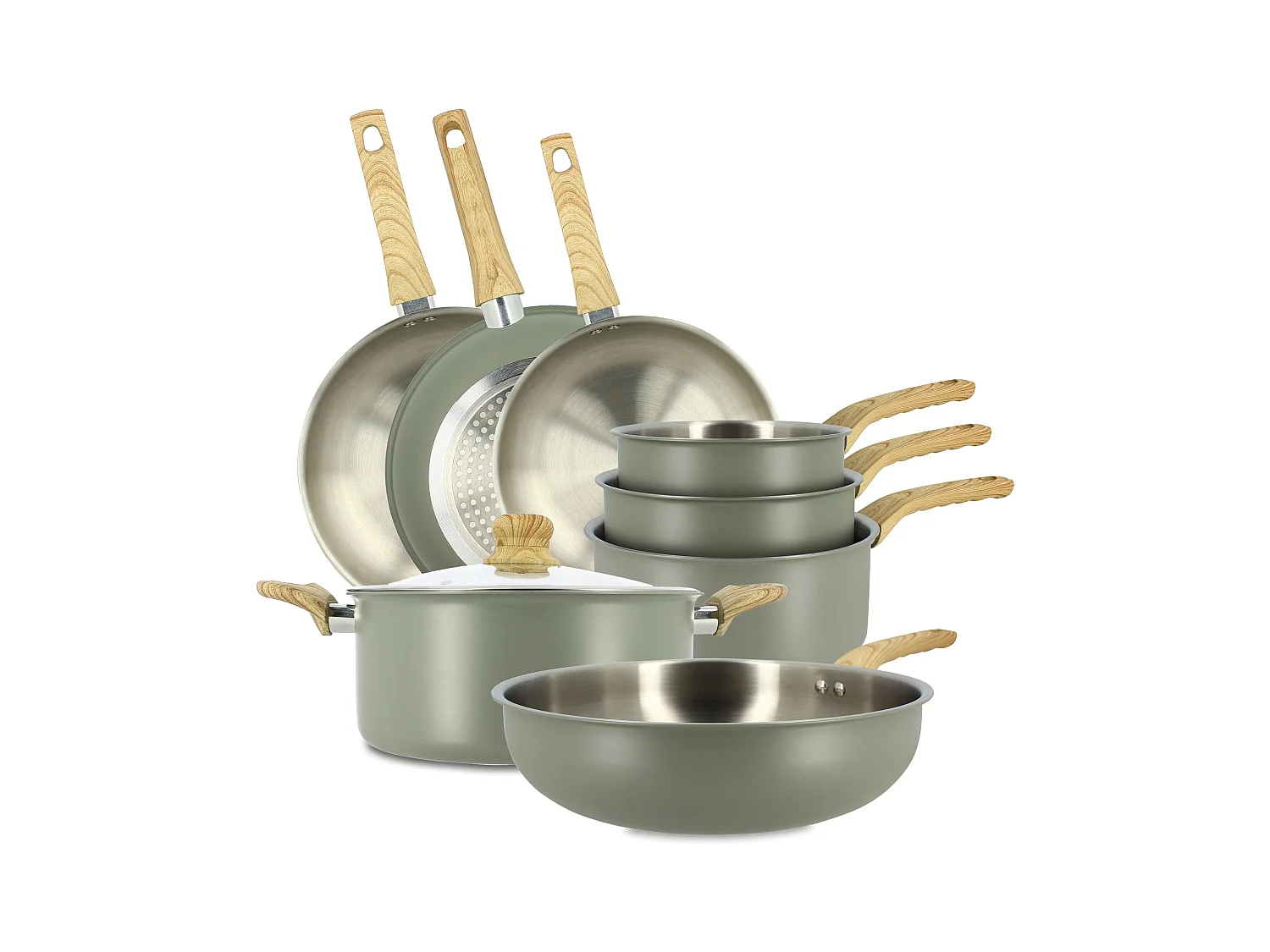 Menastyl - Set 8 Pieces Easynox En Acier Inoxydable Et Aluminium Brume