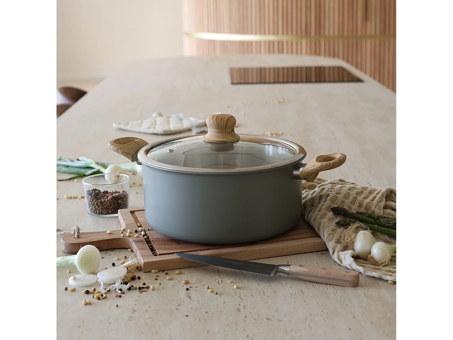 Menastyl - Set 8 Pieces Easynox En Acier Inoxydable Et Aluminium Brume