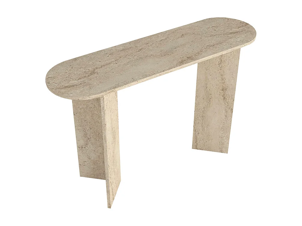 Console - Effet travertin beige - TOPANIA