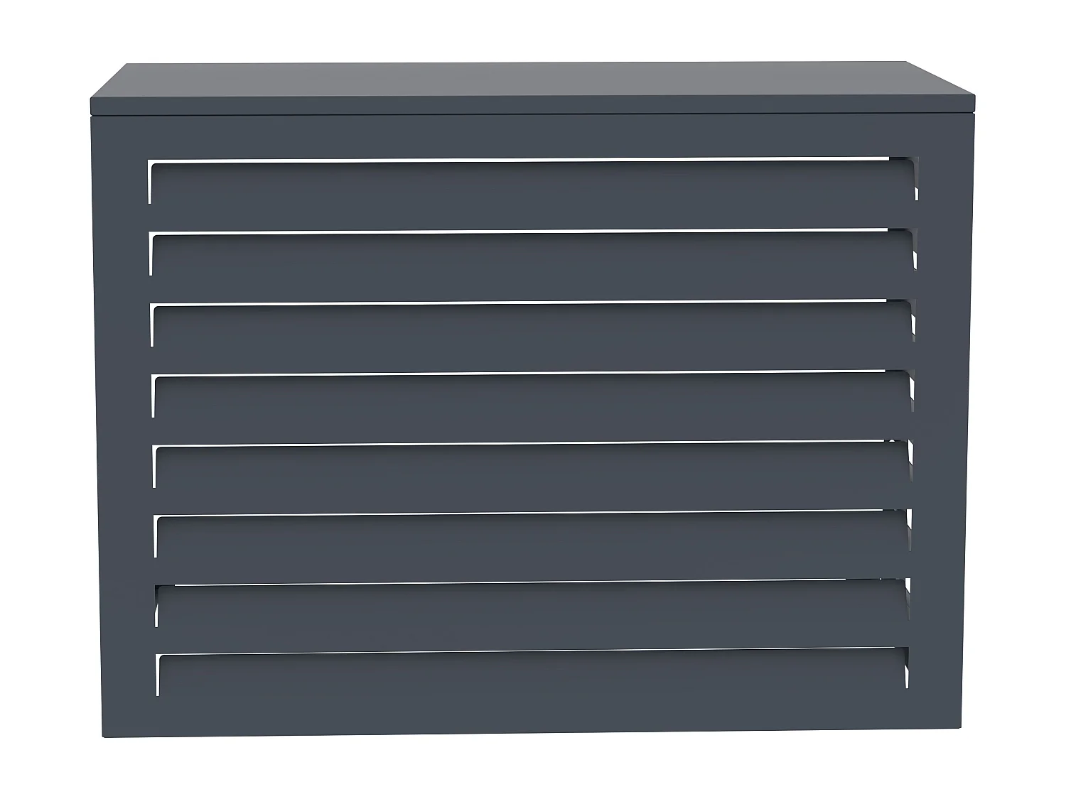 Cache clim / pompe à chaleur en aluminium - Gris anthracite - LATAKI