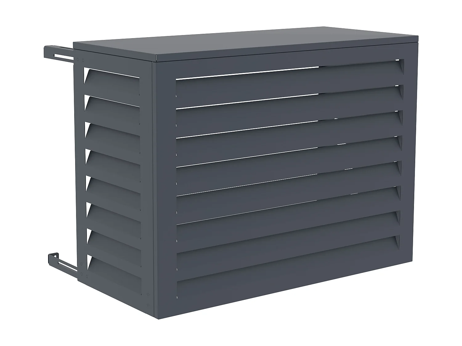 Cache clim / pompe à chaleur en aluminium - Gris anthracite - LATAKI