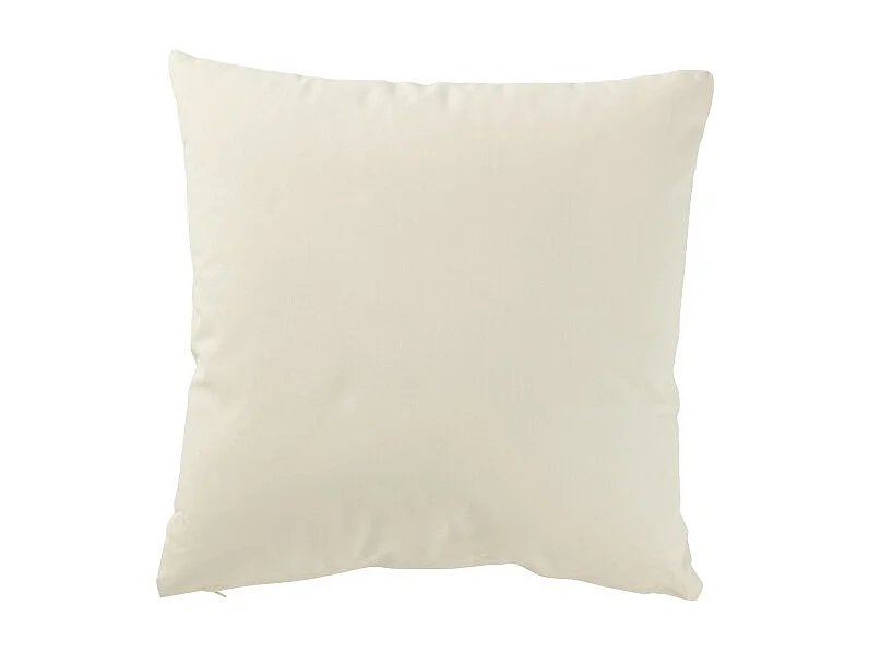 Cojín cuadrado de algodón beige 45x45x12 cm