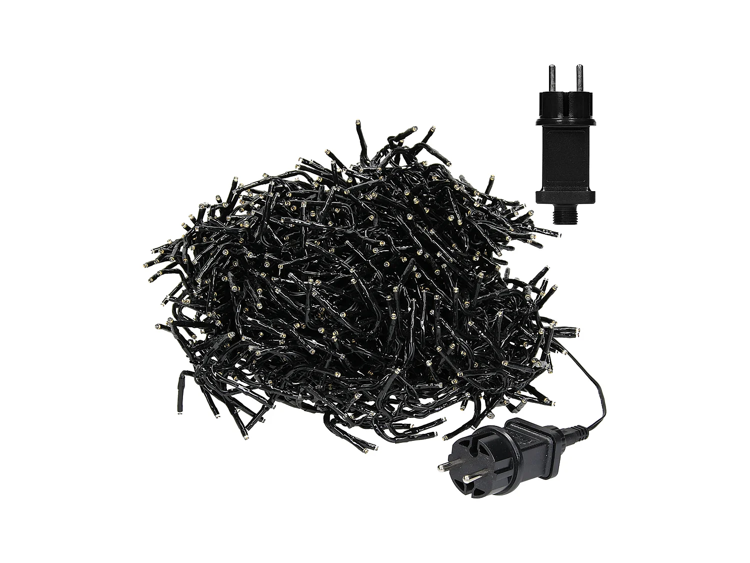 ECD Germany LED Cluster Lichterkette 11m, 1512 LEDs Warmweiß, mit Timer und 8 Leuchtmodi, strombetrieb IP44 Innen/Außen Weihnachtsbeleuchtung Büschel