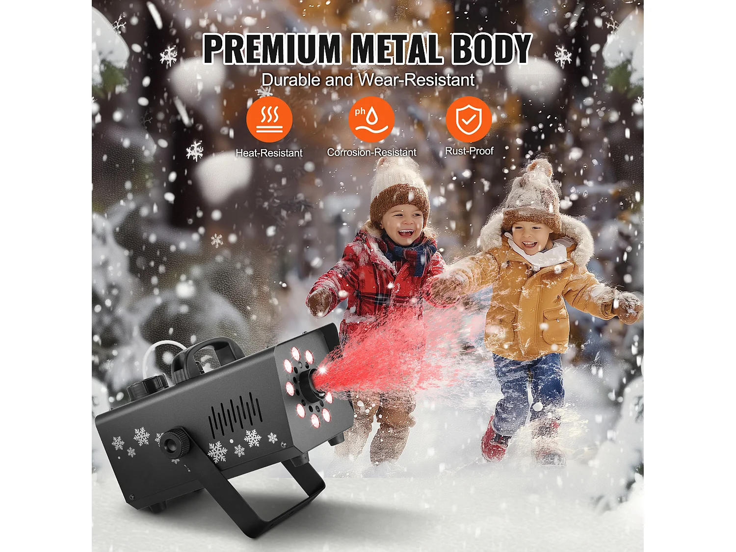 Machine à Neige SucceBuy 800 W avec Éclairage LED pour Événements - Crée une Ambiance Hivernale et Féerique Instantanément