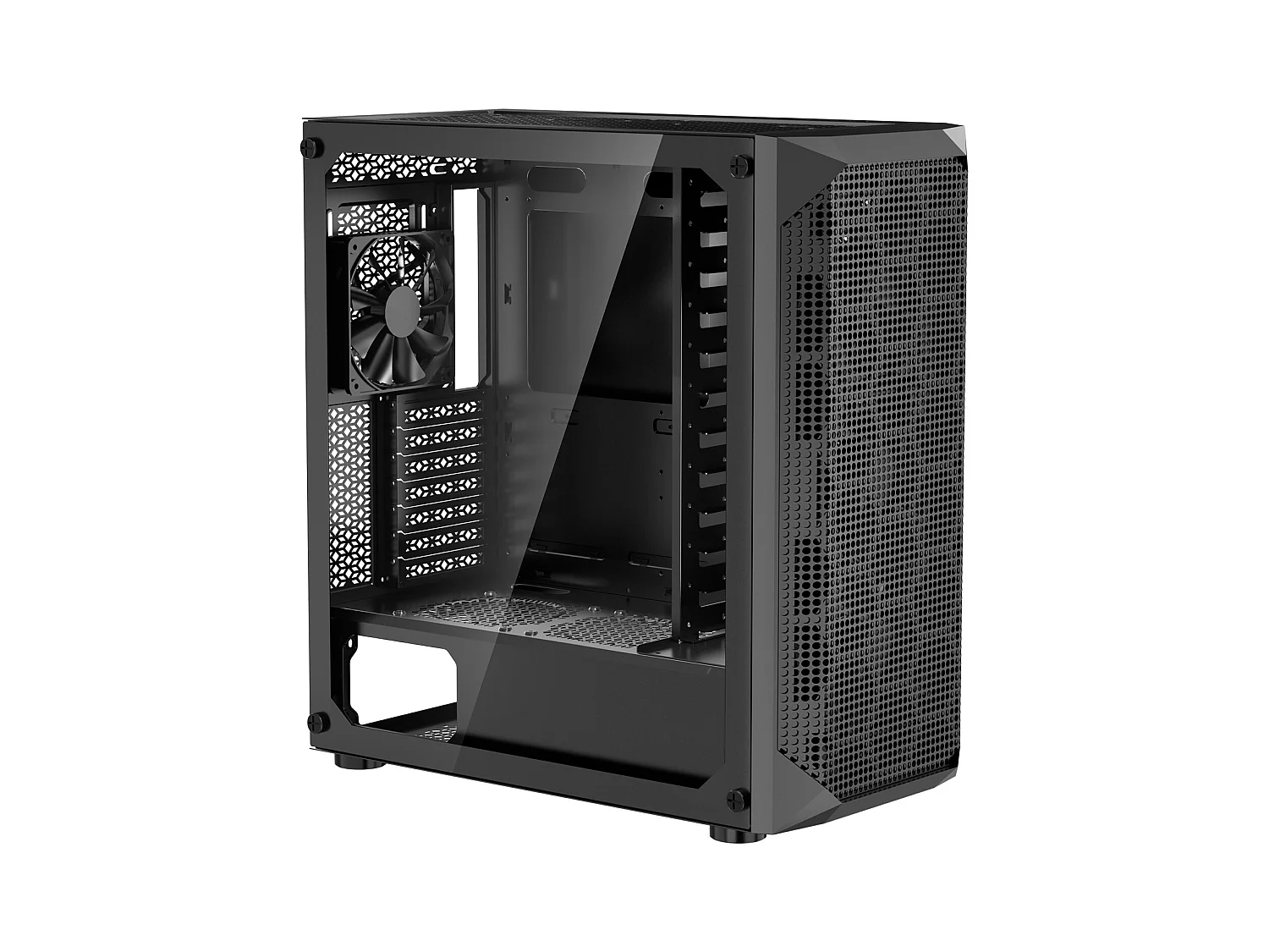 Obudowa PC Gaming SucceBuy, Mid Tower, Zoptymalizowany Przepływ Powietrza, Ochrona przed Kurzem, 4 Wentylatory 12cm, Pasujące do GPU do 27cm Długości