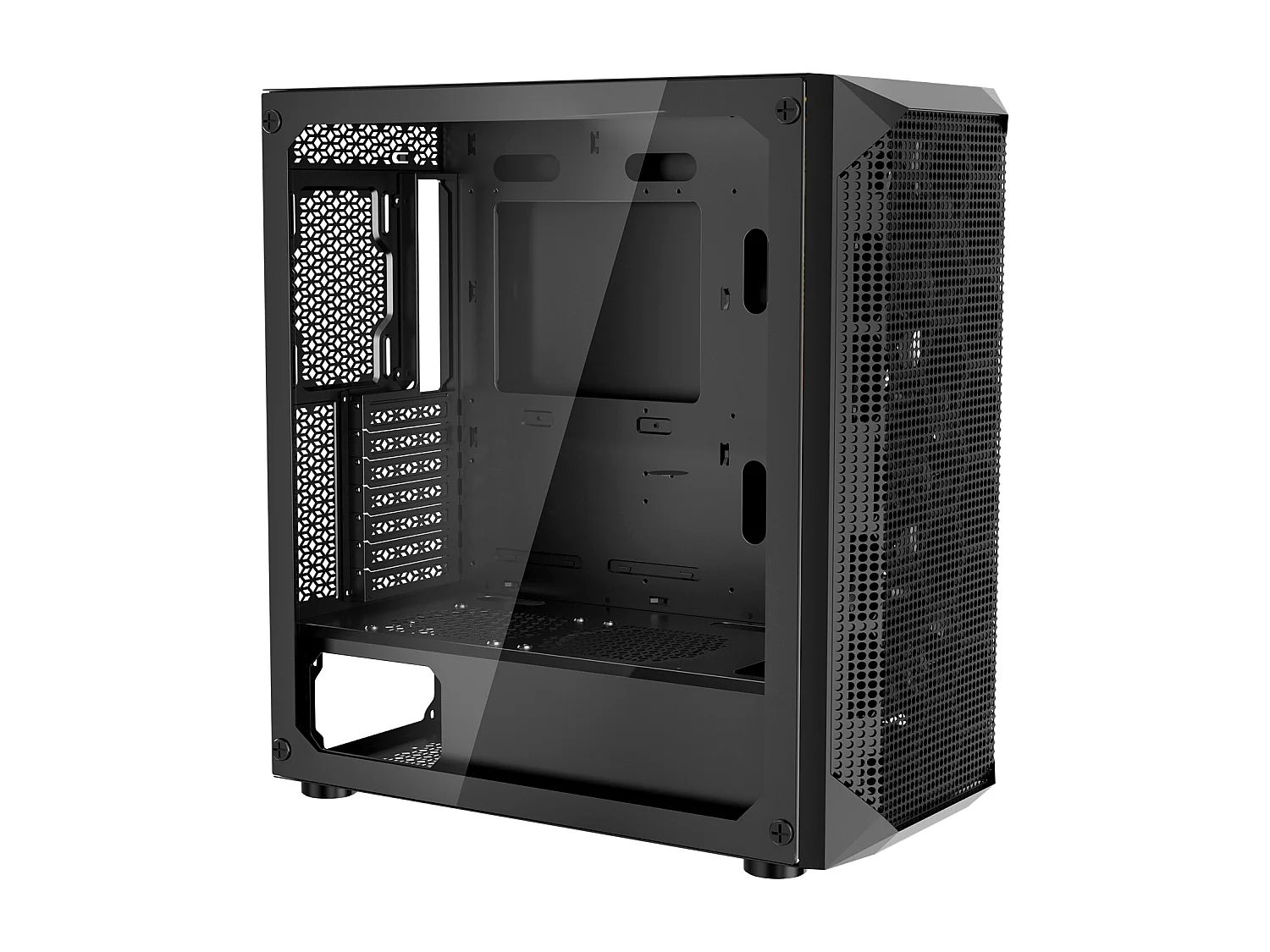 Gabinete PC SucceBuy Gaming Torre Completa, Protetor Magnético de Poeira, 3 Ventoinhas PWM de 14 cm, Adequado para GPU até 41 cm de Comprimento