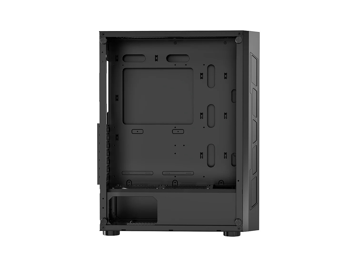 Boîtier PC Gaming SucceBuy, Tour Moyenne, Panneau en Verre Trempé, Filtre à Poussière, 3 Ventilateurs ARGB de 12cm, Compatible avec les GPU jusqu'à 32cm de Long