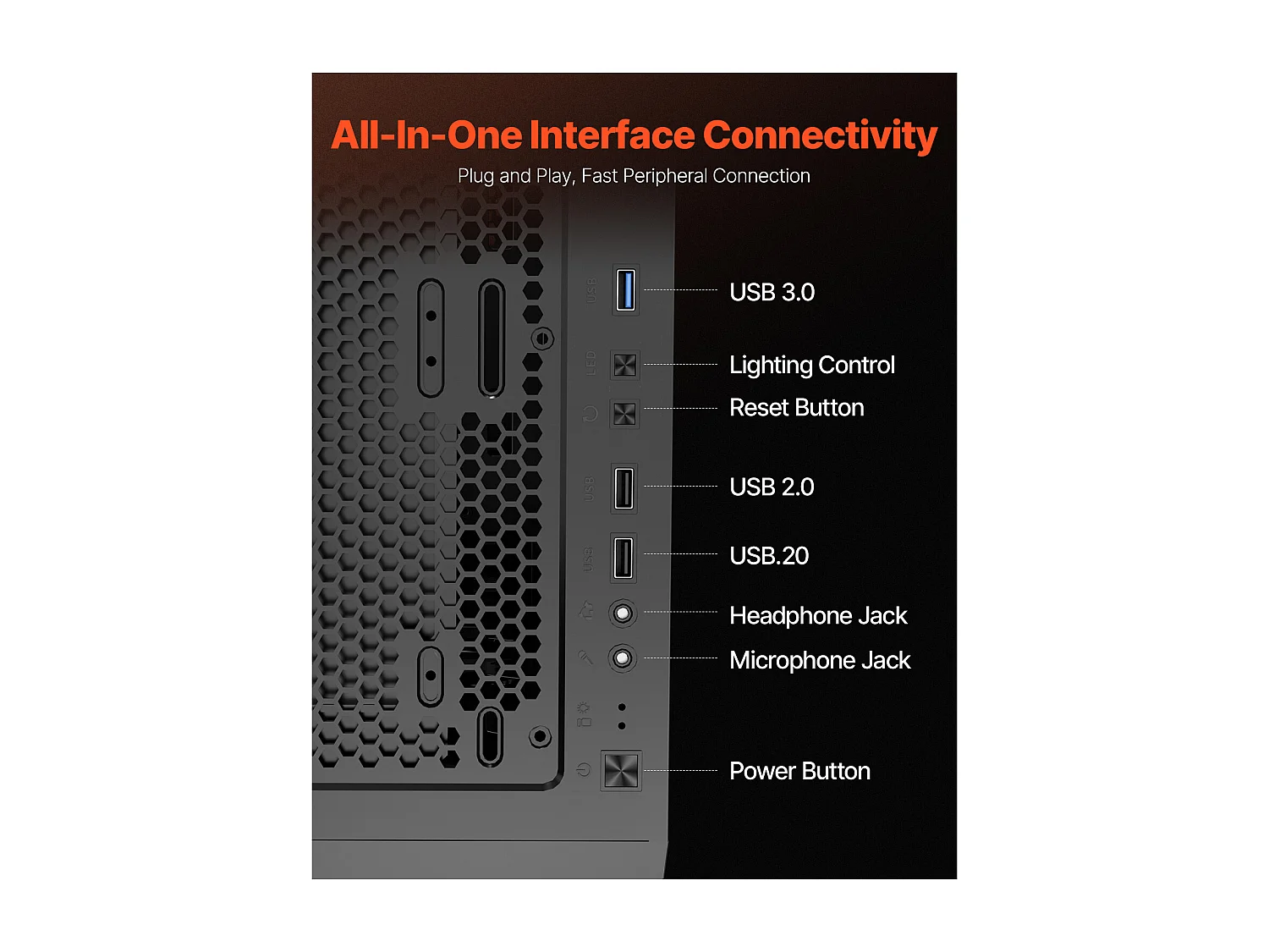 Boîtier PC Gaming SucceBuy, Tour Moyenne, Panneau en Verre Trempé, Filtre à Poussière, 3 Ventilateurs ARGB de 12cm, Compatible avec les GPU jusqu'à 32cm de Long