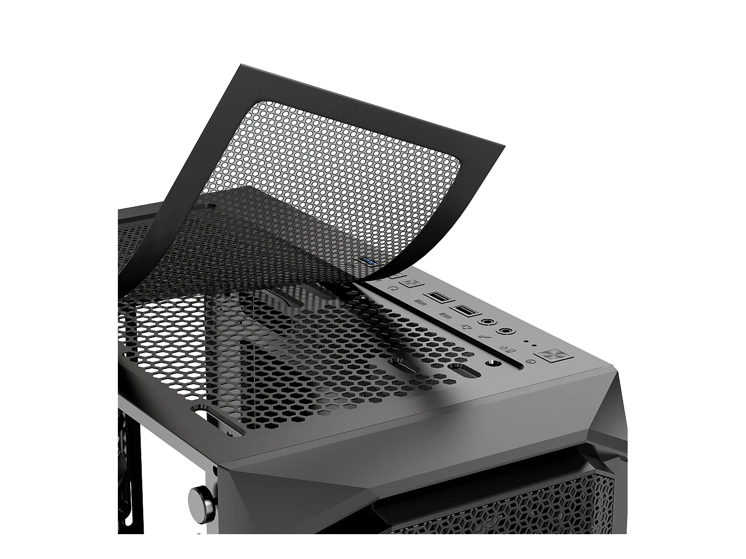 Boîtier PC Gaming SucceBuy, Panneau en Verre Trempé, Protection contre la Poussière, 4 Ventilateurs ARGB de 12cm, Compatible avec les GPU jusqu'à 32cm de Long