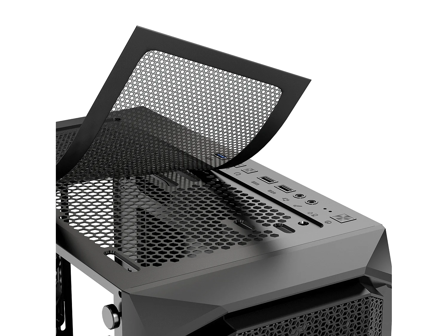 Boîtier PC Gaming SucceBuy, Panneau en Verre Trempé, Protection contre la Poussière, 4 Ventilateurs ARGB de 12cm, Compatible avec les GPU jusqu'à 32cm de Long