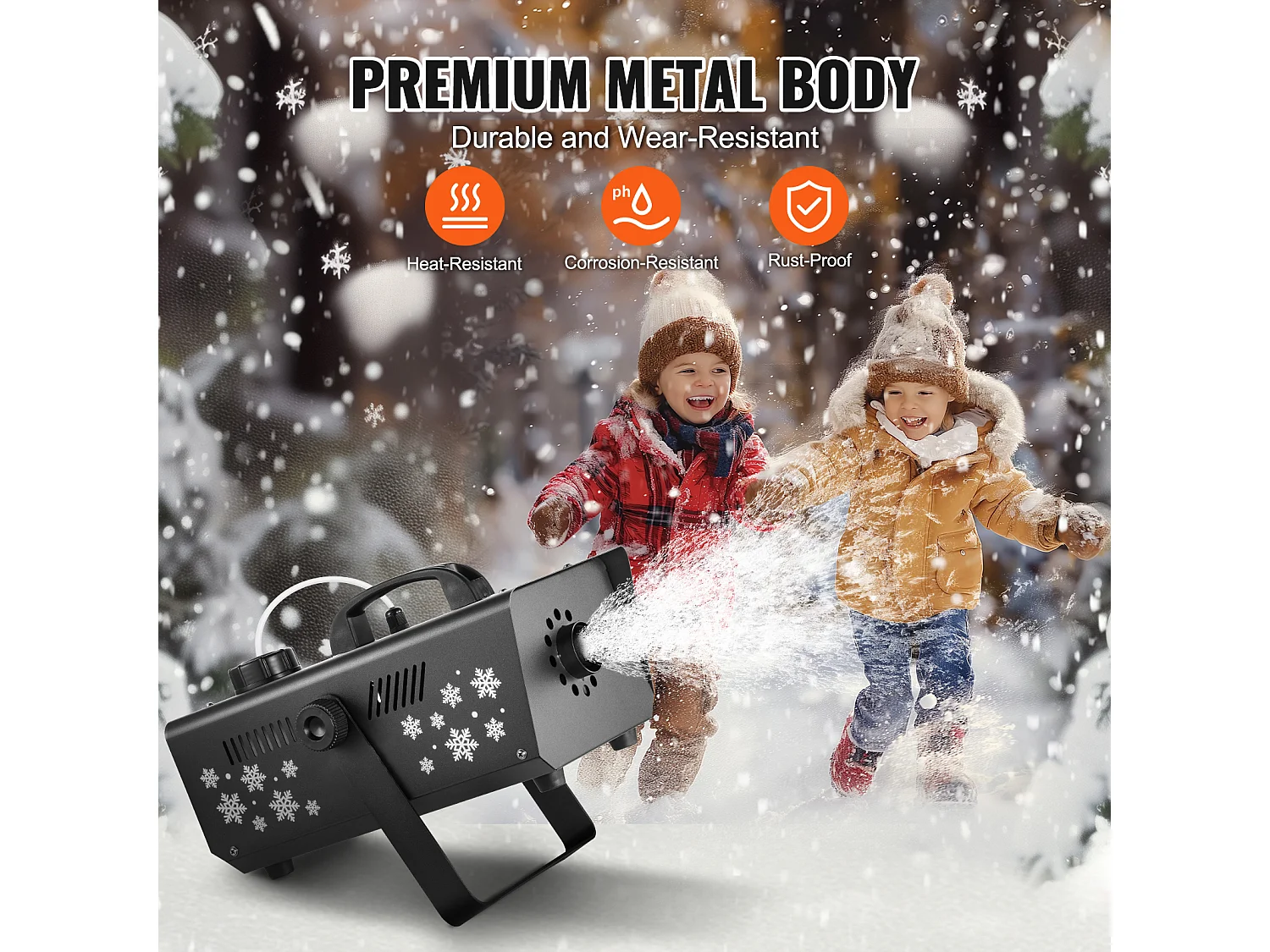 Machine à Neige SucceBuy 650 W pour les Vacances - Apporte la Magie de l'Hiver à Vos Célébrations Familiales