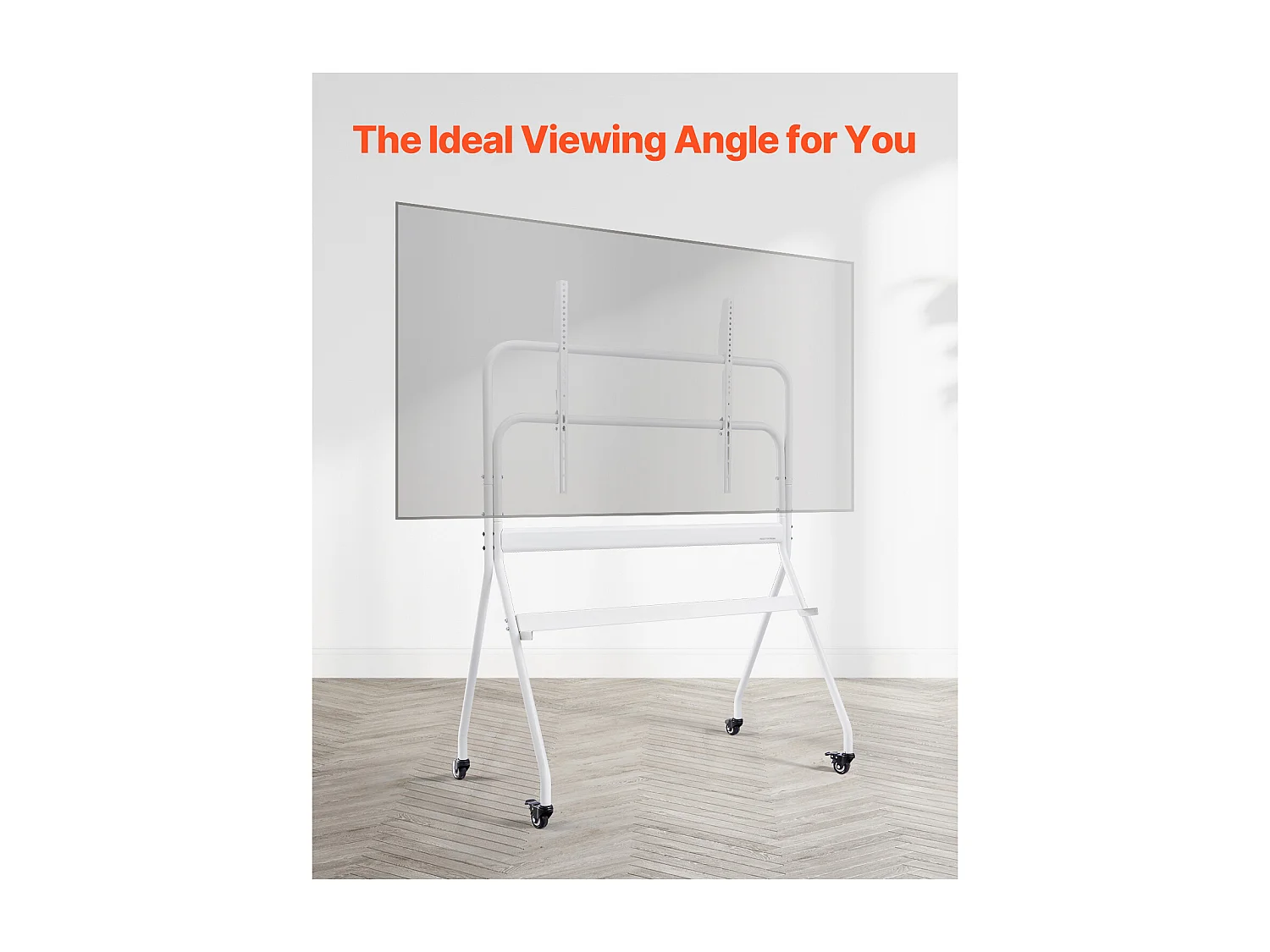 Support TV à Roulettes SucceBuy Chariot TV Mobile et Support Télé sur Pied Portable, Pour Téléviseurs/LED/LCD/OLED de 889 à 2540 mm, Jusqu'à 90 kg