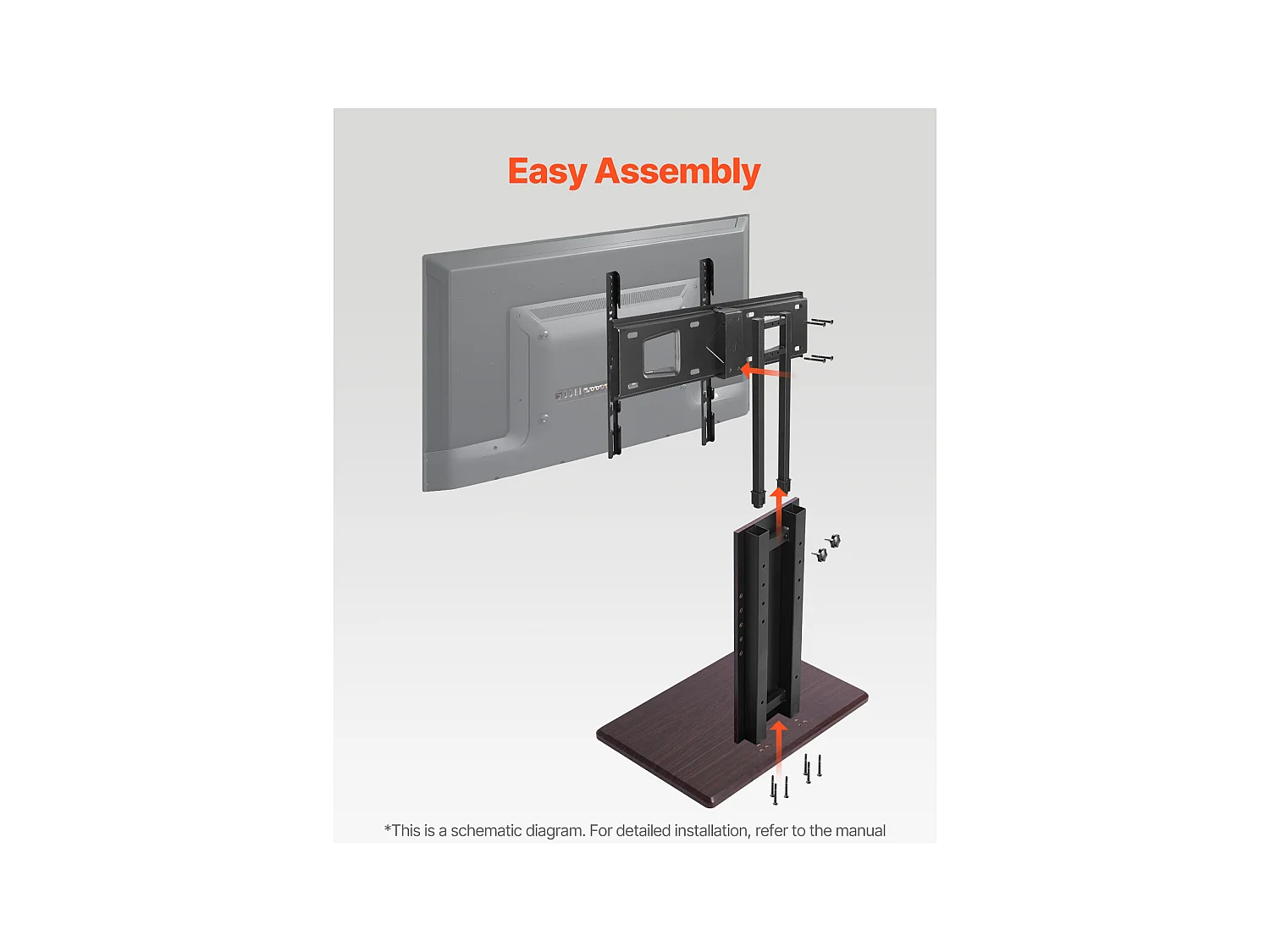 Support TV à Roulettes Universel SucceBuy Chariot TV Mobile avec Multiprise, Pivotant et Hauteur Réglable, Jusqu'à 45 kg, Pour Écrans 812,8-1778 mm