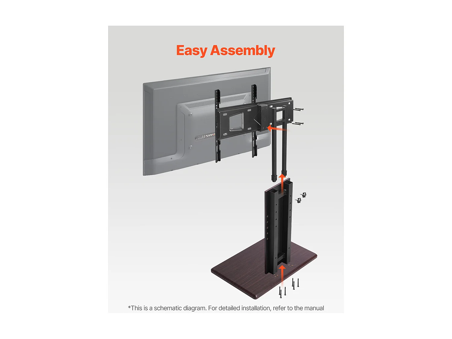 Support TV à Roulettes Universel SucceBuy Chariot TV Mobile avec Multiprise, Pivotant et Hauteur Réglable, Jusqu'à 45 kg, Pour Écrans 812,8-1778 mm