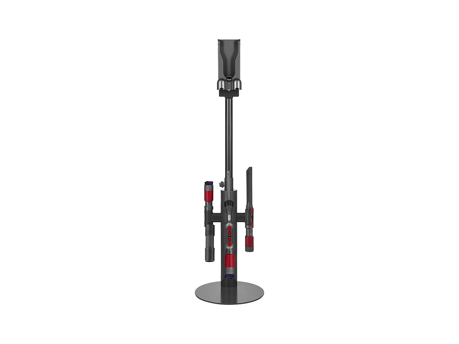 Support d'Aspirateur pour Dyson SucceBuy Compatible avec V7, V8, V10, V11, V12, V15, SV10, SV12, SV14, SV18, SV21, avec 3 Clips et Hauteur Réglable 865-1300 mm