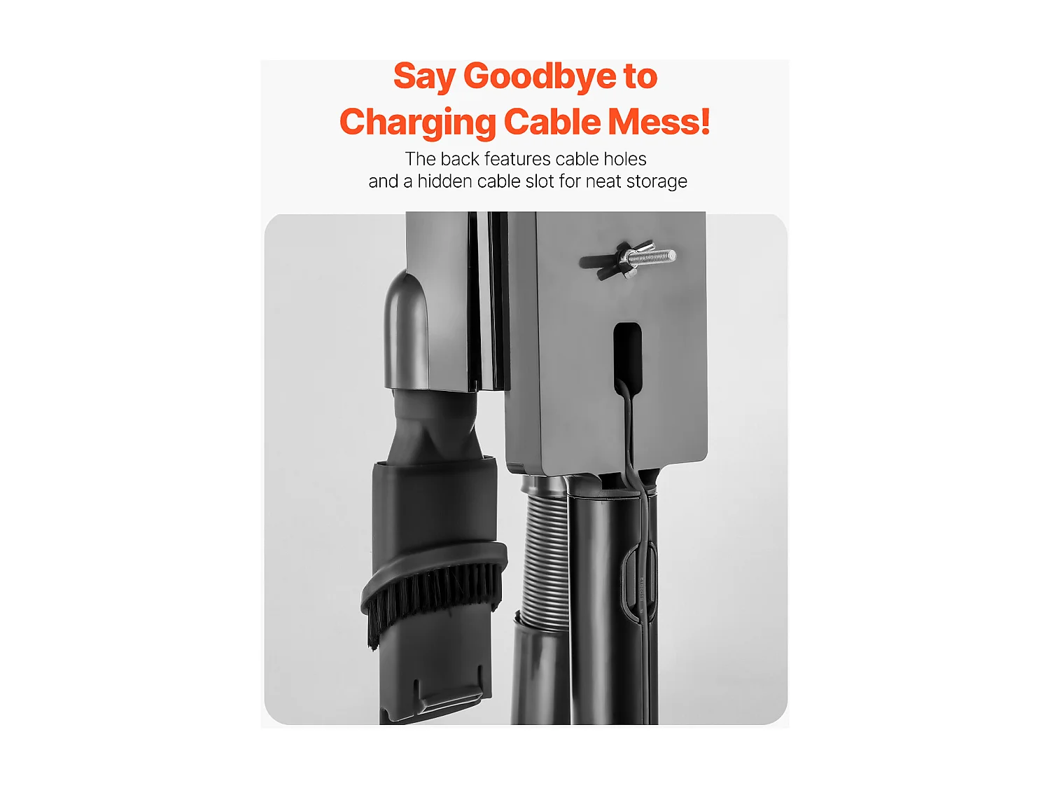 Support d'Aspirateur pour Dyson SucceBuy Compatible avec V7, V8, V10, V11, V12, V15, SV10, SV12, SV14, SV18, SV21, avec 3 Clips et Hauteur Réglable 865-1300 mm