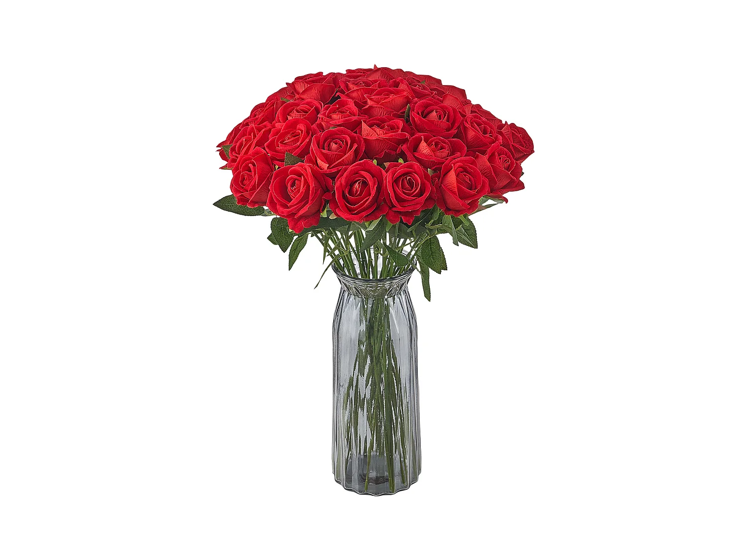 Rose Artificielle SucceBuy Fleurs Artificielles 508 mm Bouquets de Fausses Fleurs, Aspect Réaliste avec Tête de Rose 70 mm Rouge, Lot de 500