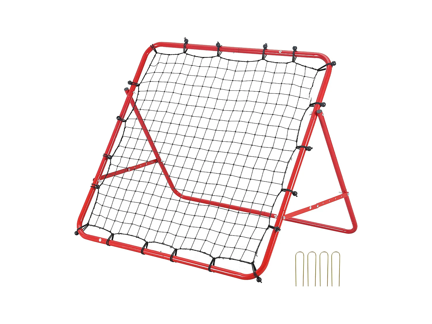 Filet de Rebond SucceBuy de Football, 99 x 99 cm, Équipement D'entraînement de Football en Fer Sac Portable