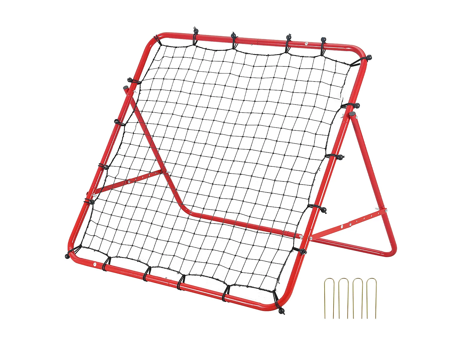 Filet de Rebond SucceBuy de Football, 99 x 99 cm, Équipement D'entraînement de Football en Fer Sac Portable