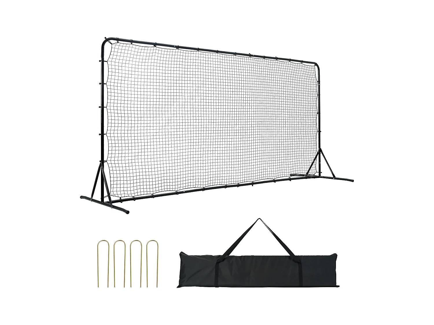 Filet de Rebond SucceBuy de Football, 366 x 183 cm, Équipement D'entraînement de Football en Fer Sac Portable