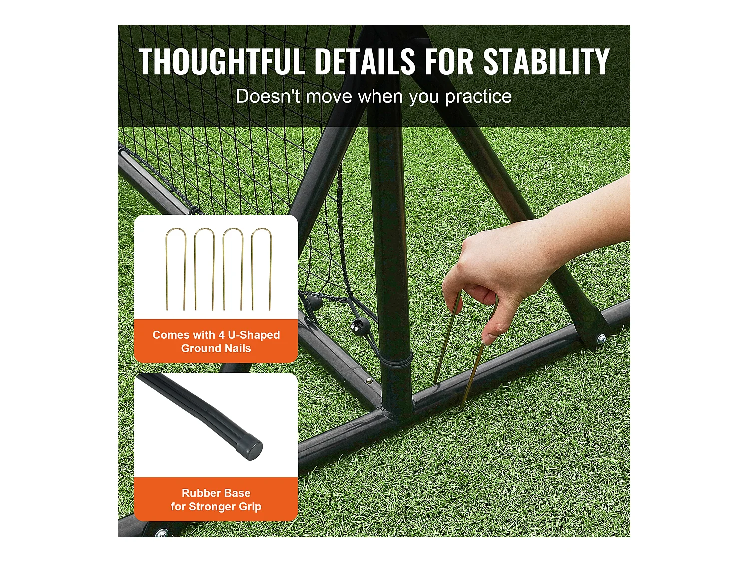 Filet de Rebond SucceBuy de Football, 366 x 183 cm, Équipement D'entraînement de Football en Fer Sac Portable