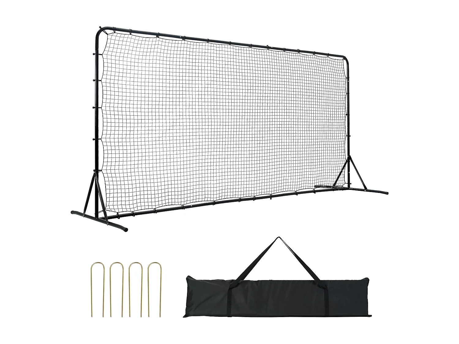 Filet de Rebond SucceBuy de Football, 366 x 183 cm, Équipement D'entraînement de Football en Fer Sac Portable