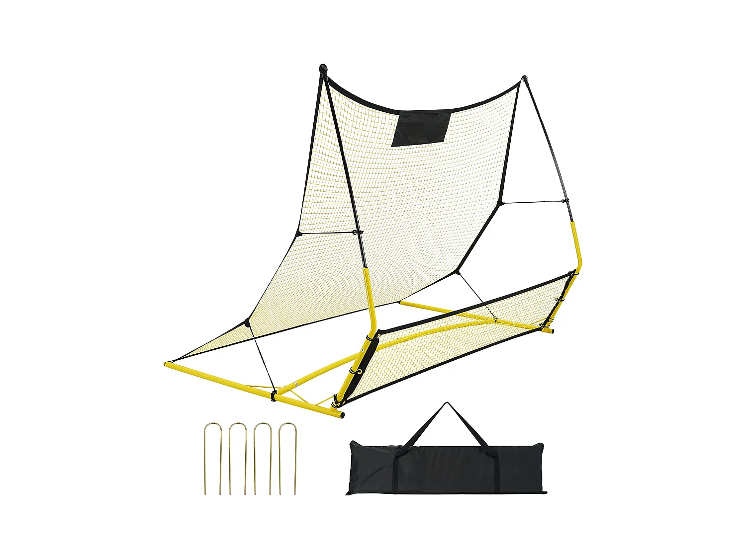 Filet de Rebond SucceBuy Portable 2 en 1 180 cmx102 cm pour Entraîneur de Football avec Sac, Idéal pour l'Entraînement en Équipe et en Solo