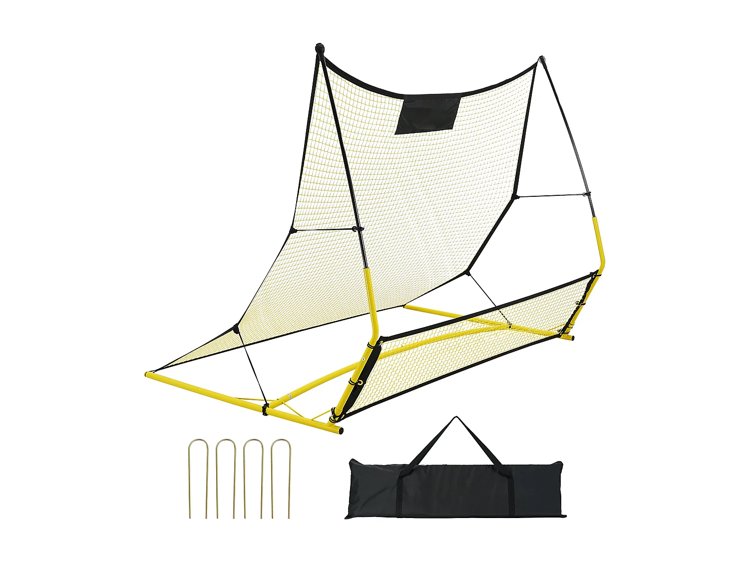 Filet de Rebond SucceBuy Portable 2 en 1 180 cmx102 cm pour Entraîneur de Football avec Sac, Idéal pour l'Entraînement en Équipe et en Solo