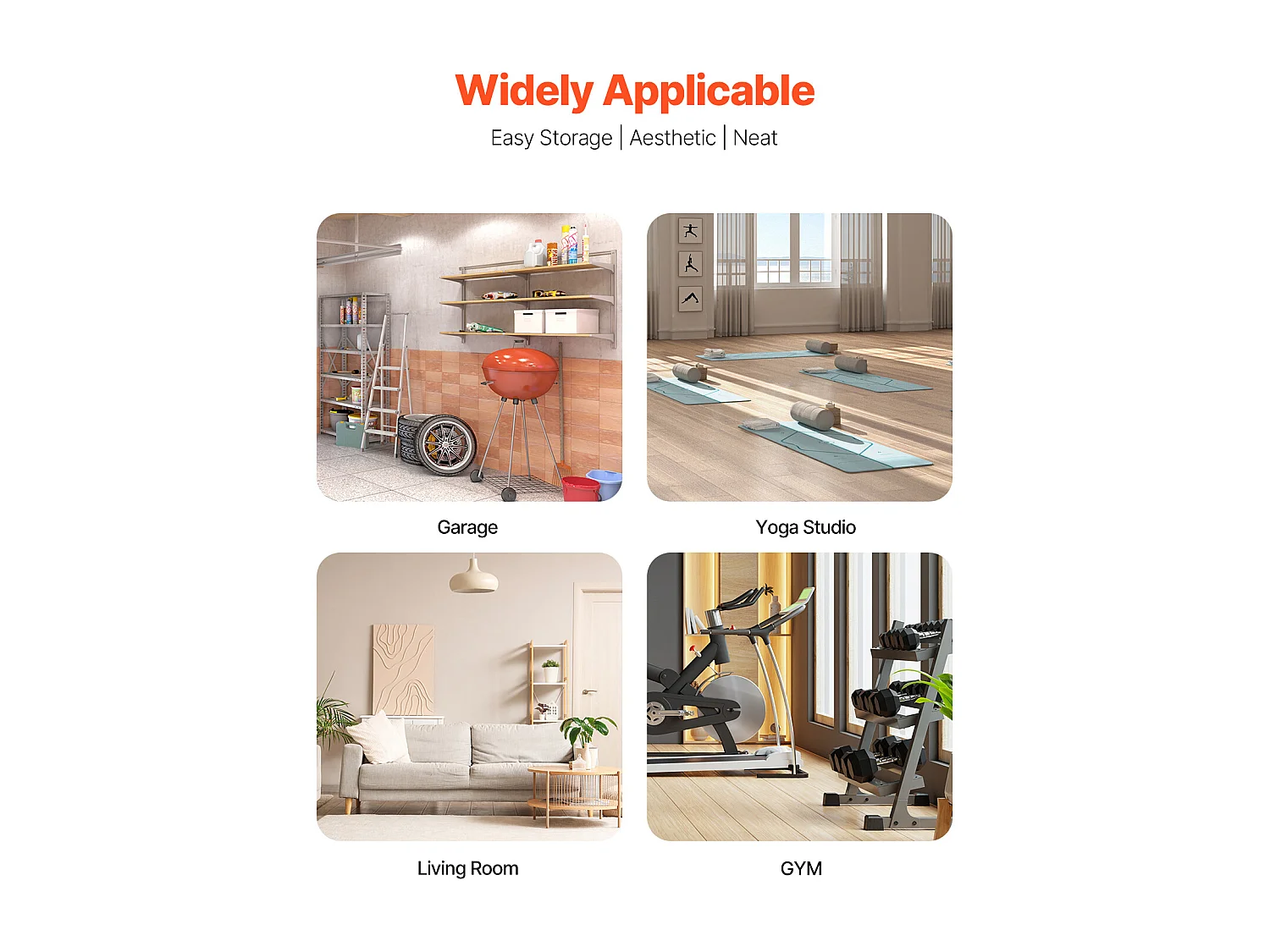 Organiseur de Salle SucceBuy de Sport, Rangement pour Tapis de Yoga, Support de Poids et Support d'Haltères