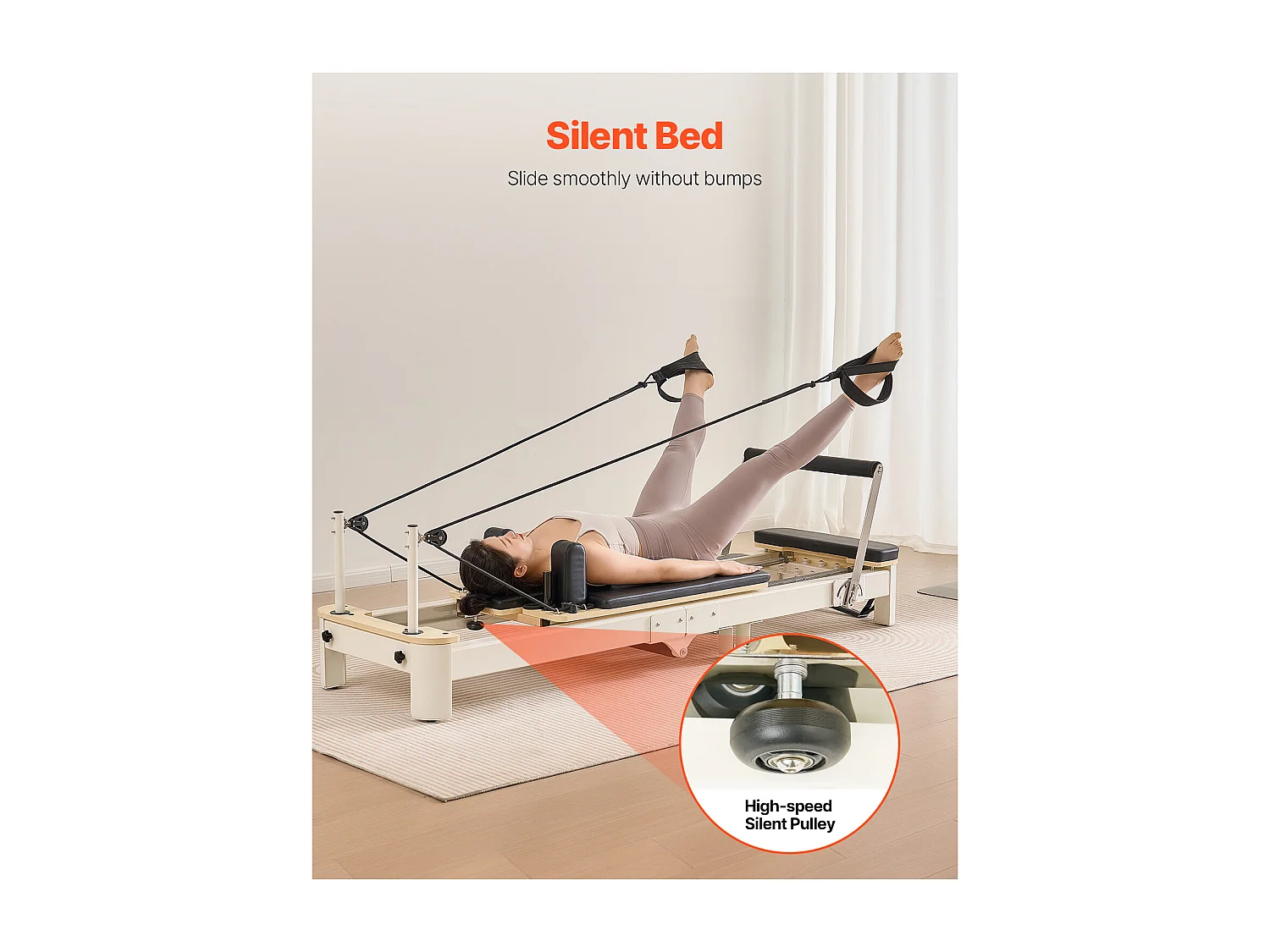 Maszyna do Pilatesu SucceBuy Pilates Reformer Składana Maszyna do Pilatesa z Oporem do Siłowni