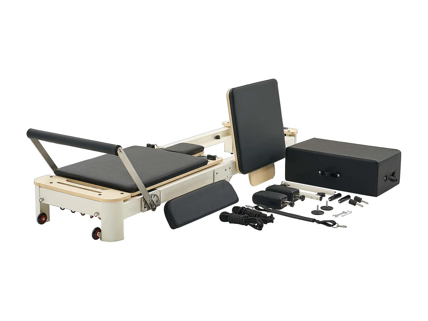 Maszyna do Pilatesu SucceBuy Pilates Reformer Składana Maszyna do Pilatesa z Oporem do Siłowni