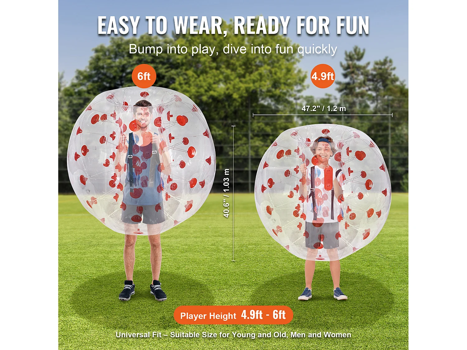 Ballon Pare-Chocs Gonflable SucceBuy, en PVC de 1,2 m, Lot de 1, pour Adolescent et Adulte